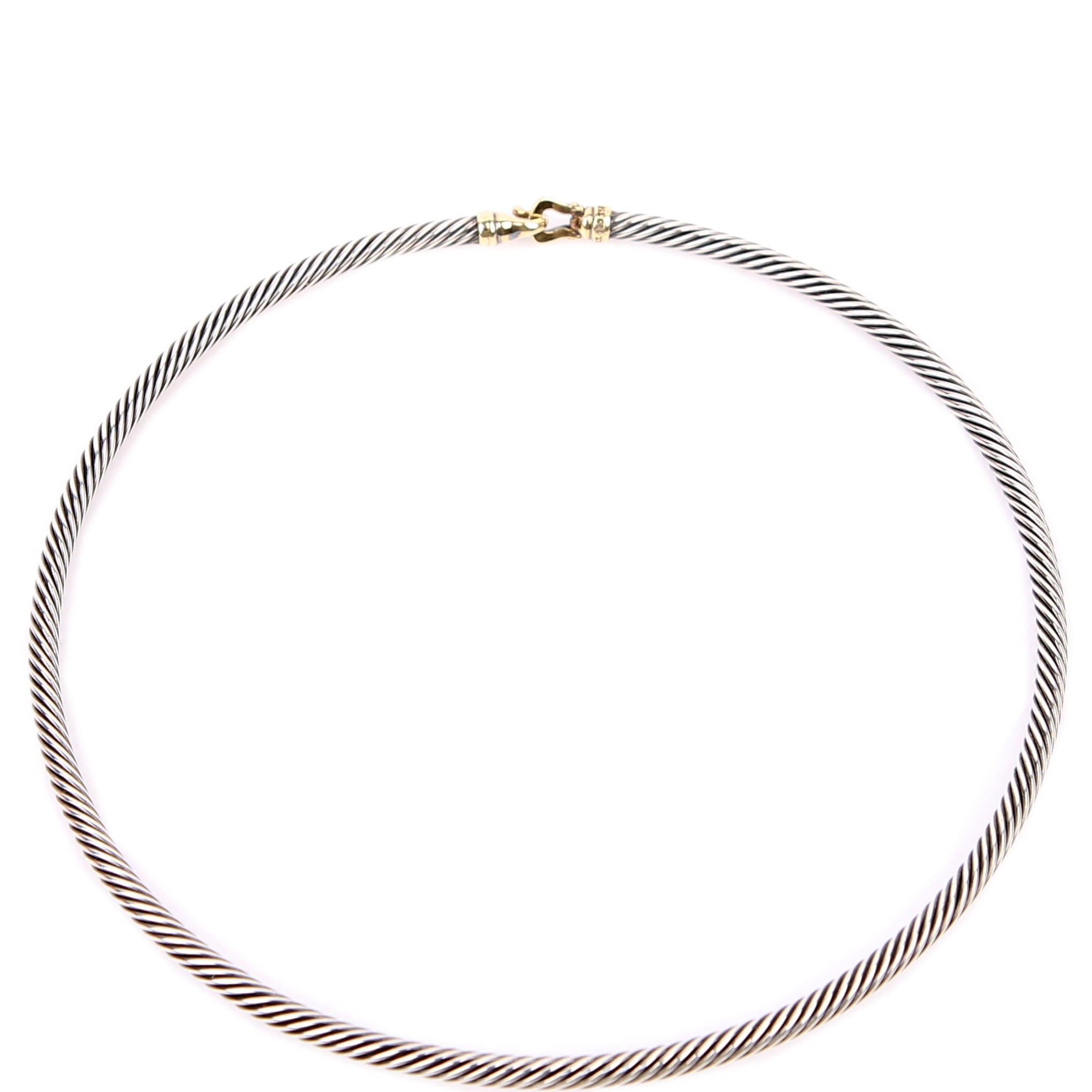 Classic Cable Lock Collar 925/585 Necklace Silver