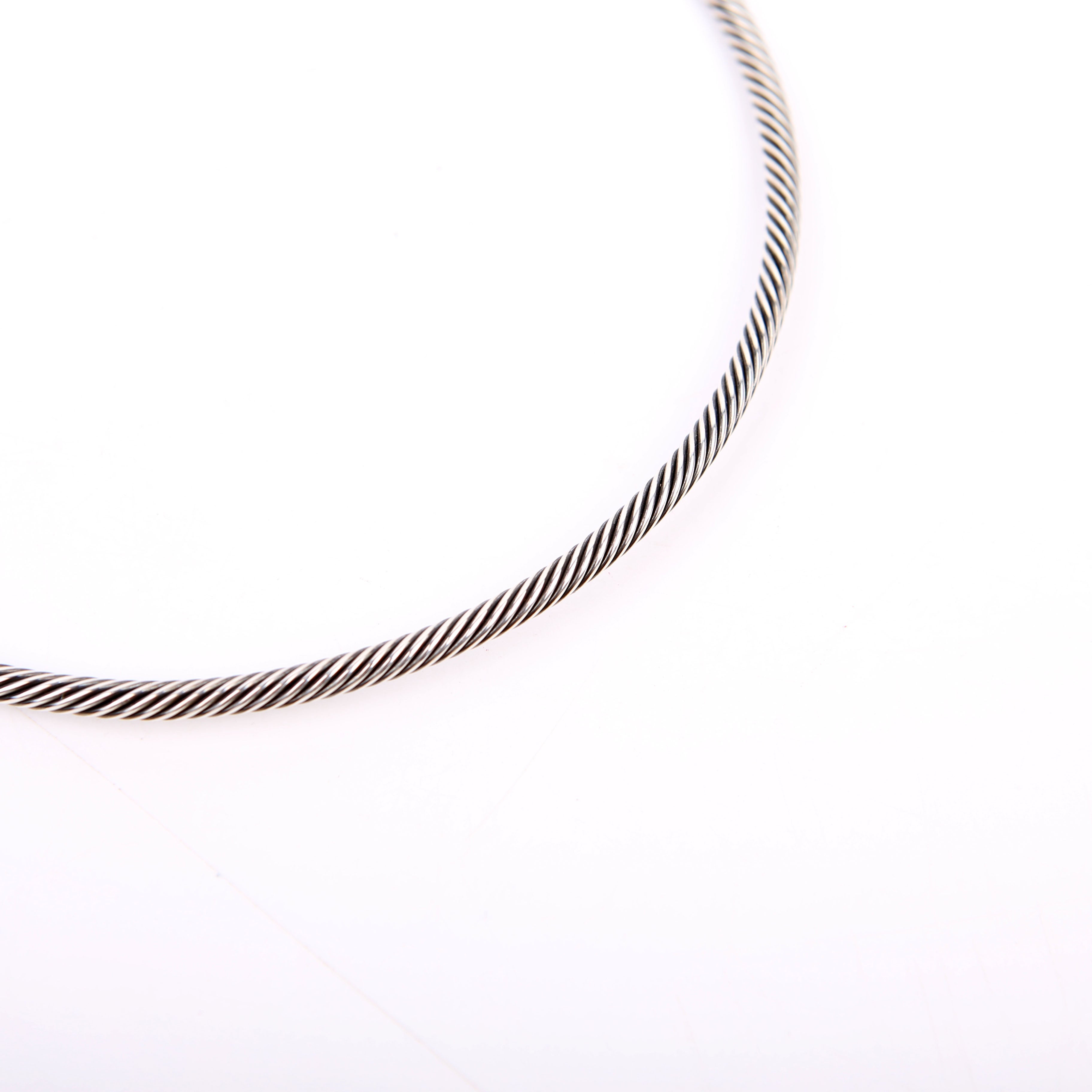 Classic Cable Lock Collar 925/585 Necklace Silver