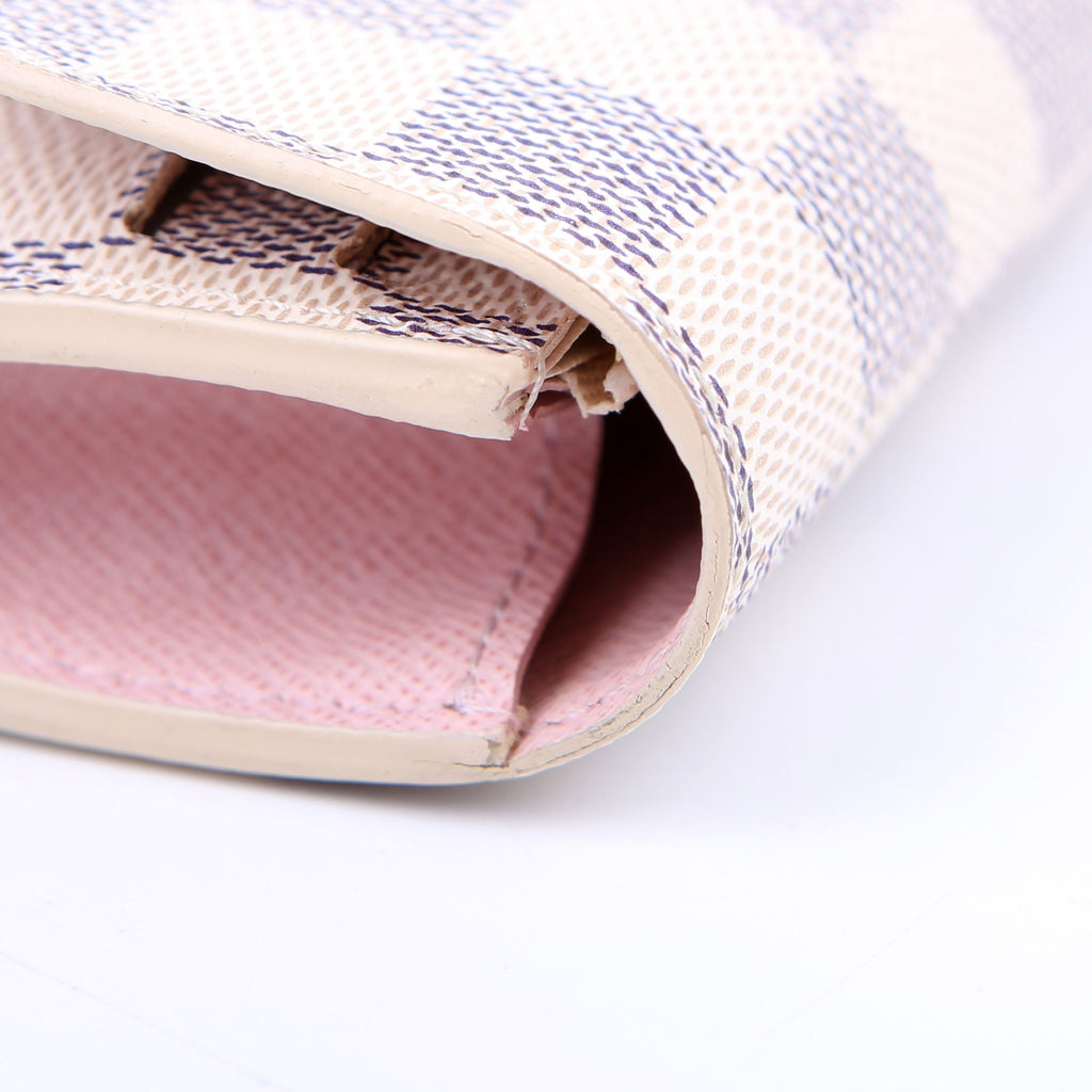 Emilie Wallet Newer Damier Azur Pink