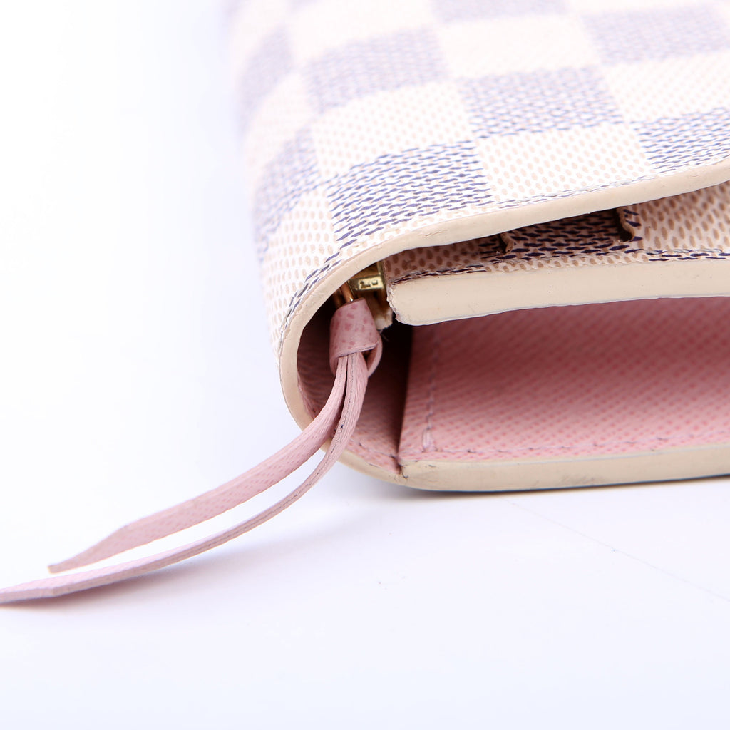 Emilie Wallet Newer Damier Azur Pink