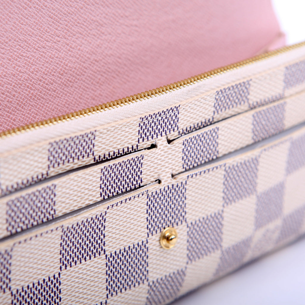 Emilie Wallet Newer Damier Azur Pink