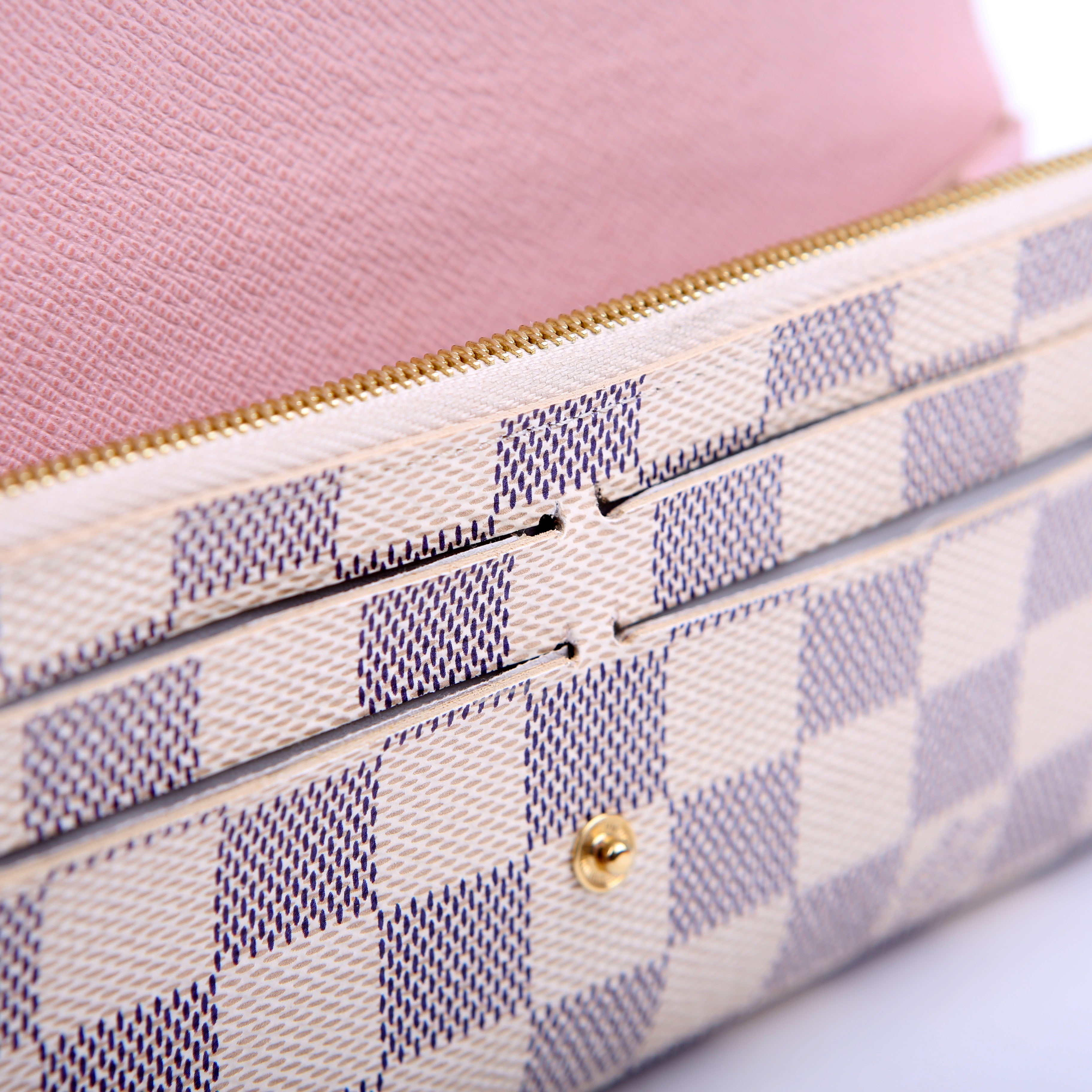Emilie Wallet Newer Damier Azur Pink