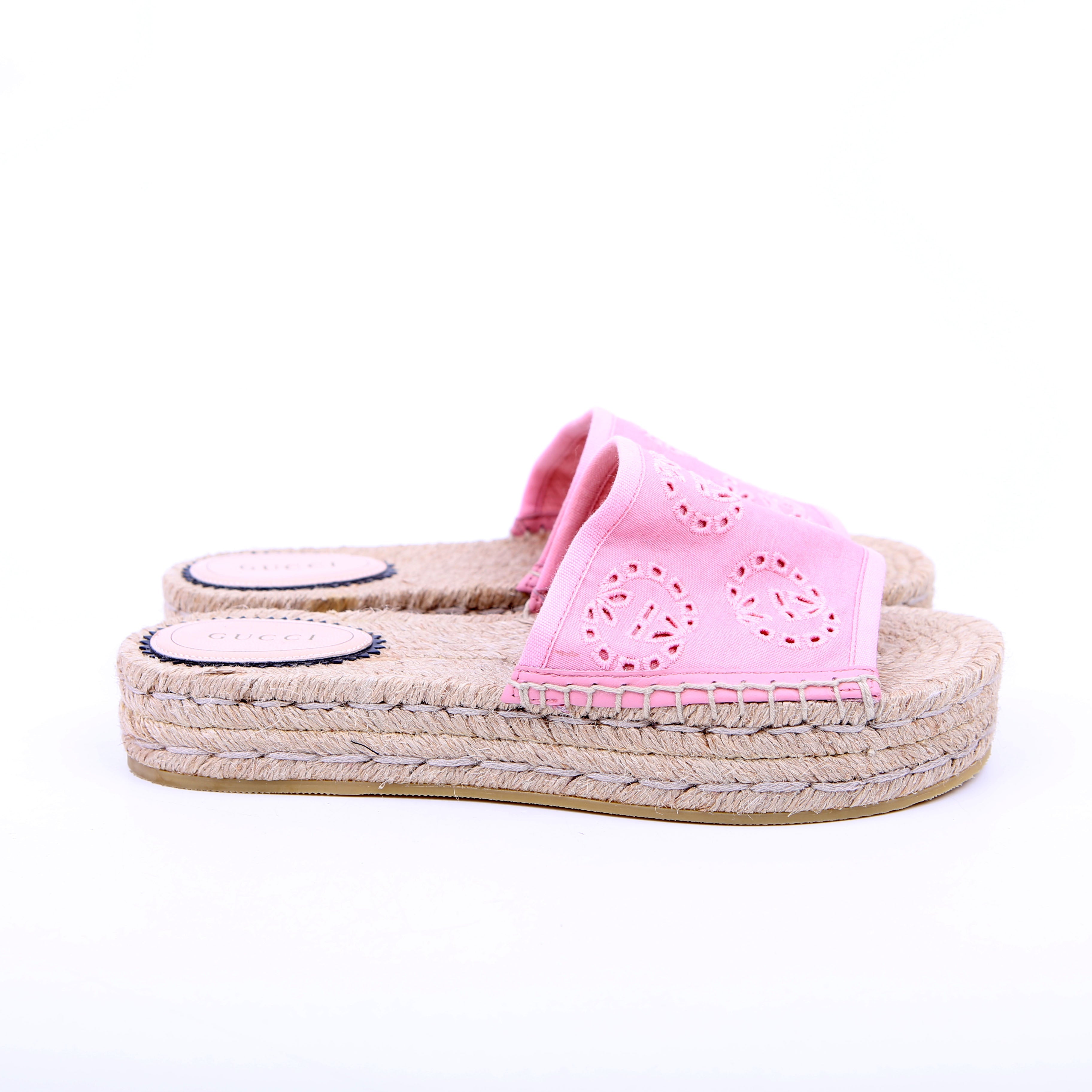 Gucci Espadrille Slides Size 37