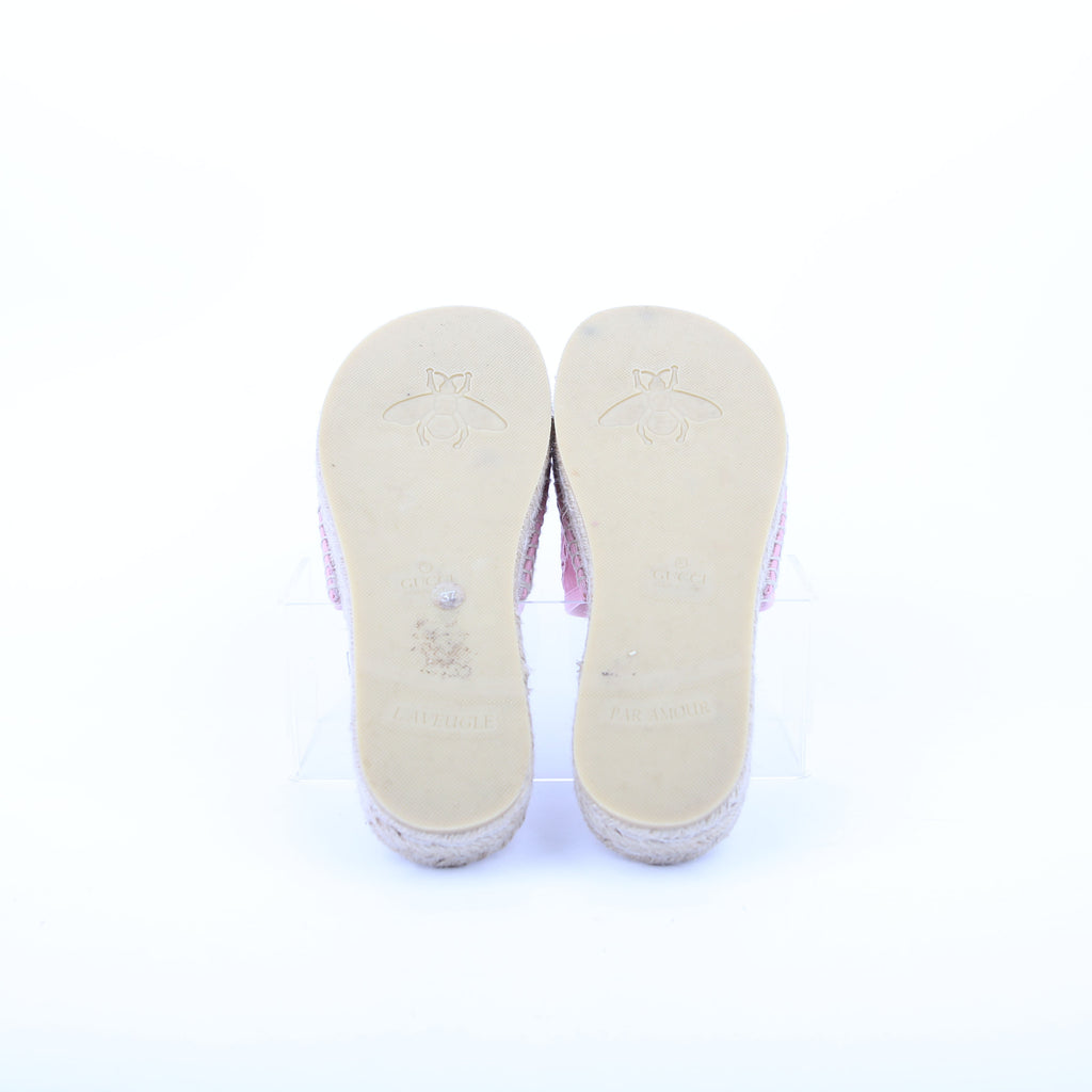 Gucci Espadrille Slides Size 37