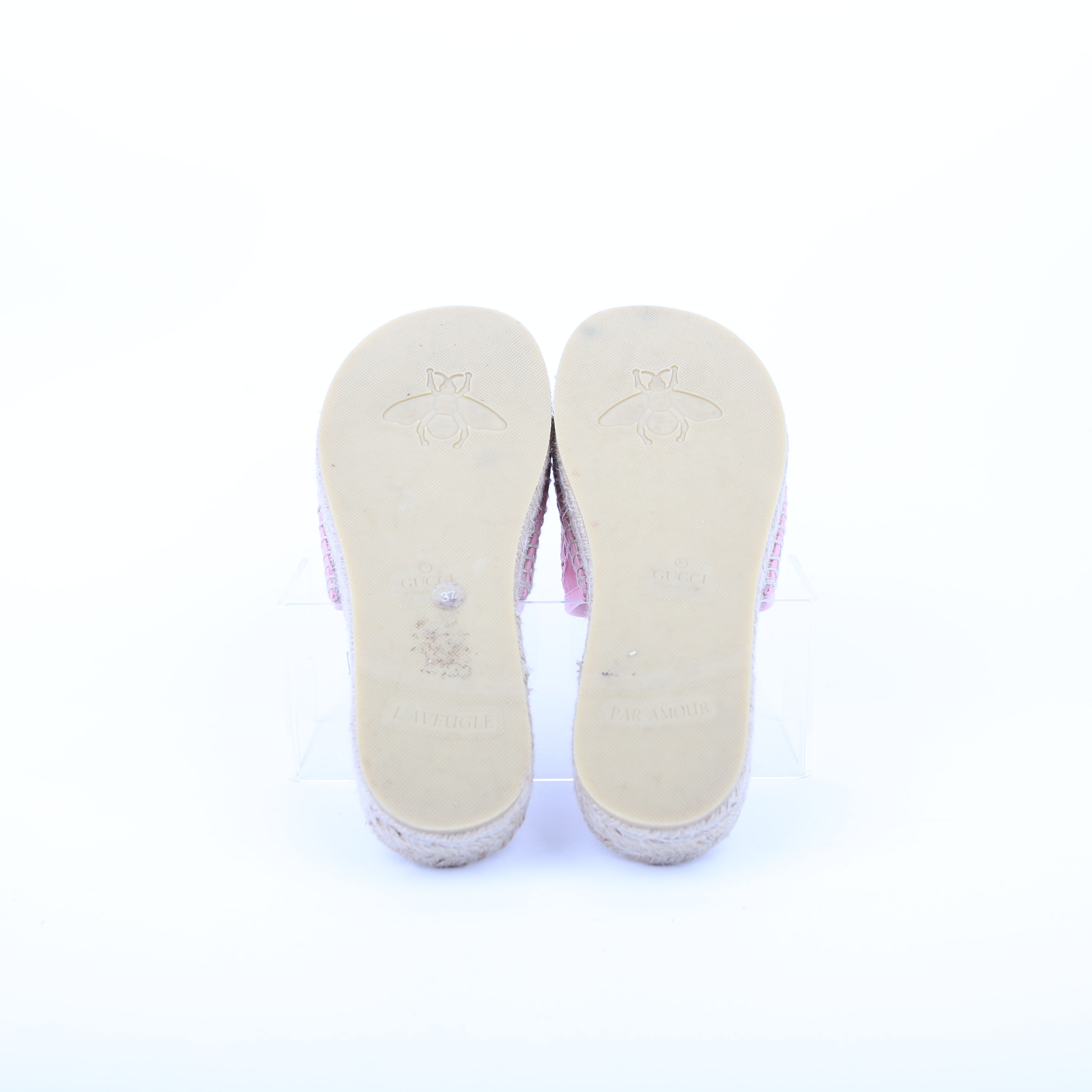 Gucci Espadrille Slides Size 37