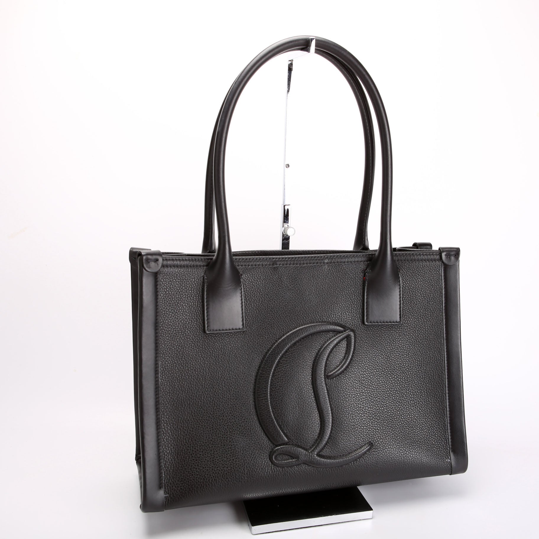 By My Side Embossed Tote Small Black