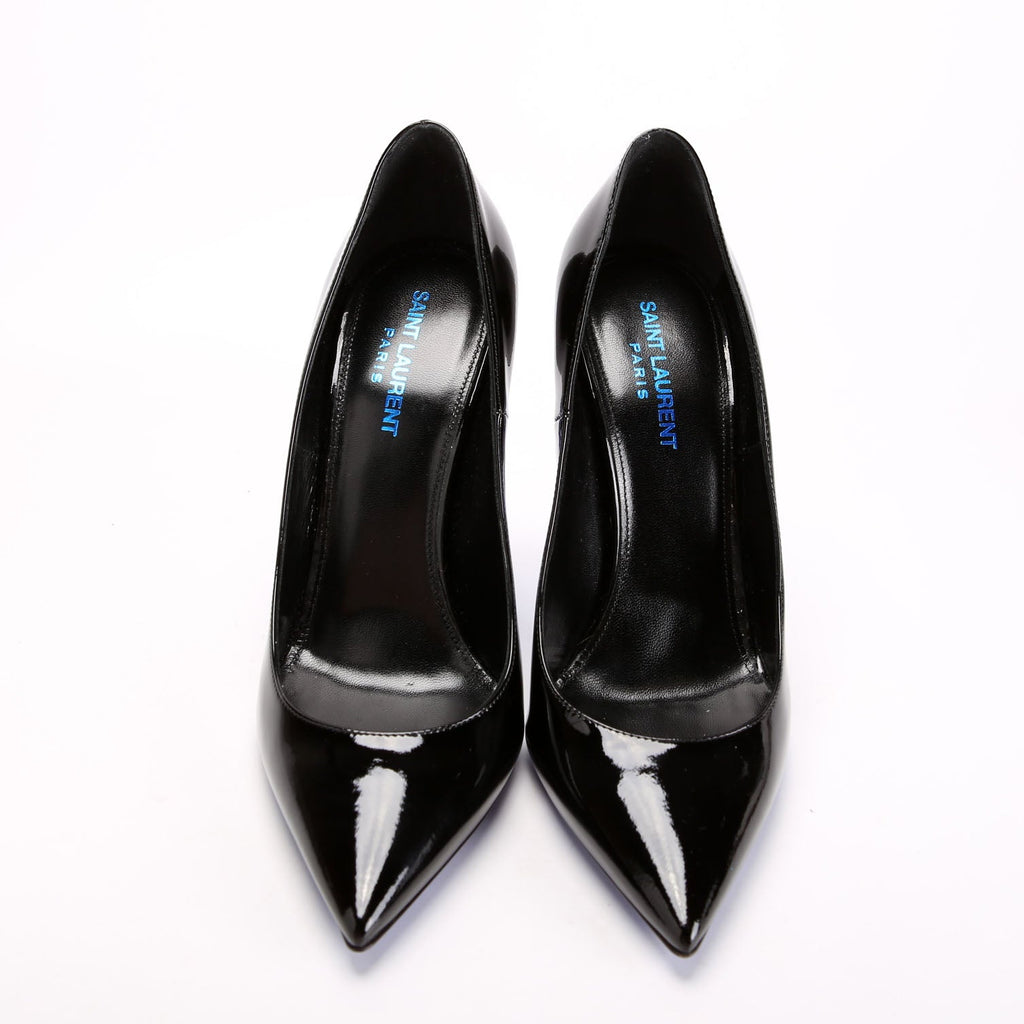 SAINT LAURENT Opyum Pumps Size 39 Black/Blue