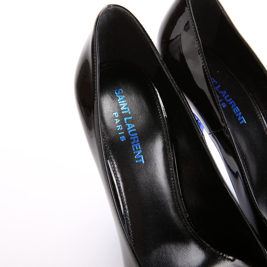SAINT LAURENT Opyum Pumps Size 39 Black/Blue