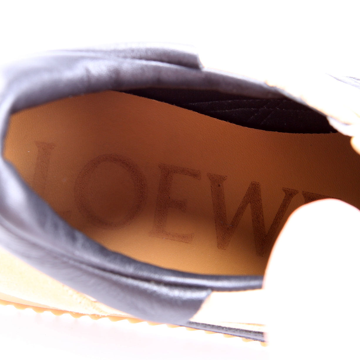 Flow Runner Mesh/Suede Sneakers Tan/Black Size 40