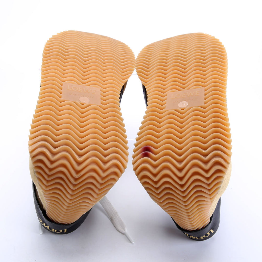 Flow Runner Mesh/Suede Sneakers Tan/Black Size 40