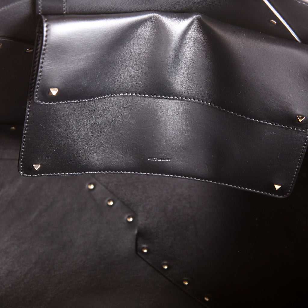 Rockstud Wispy Tote Suede/Leather Black