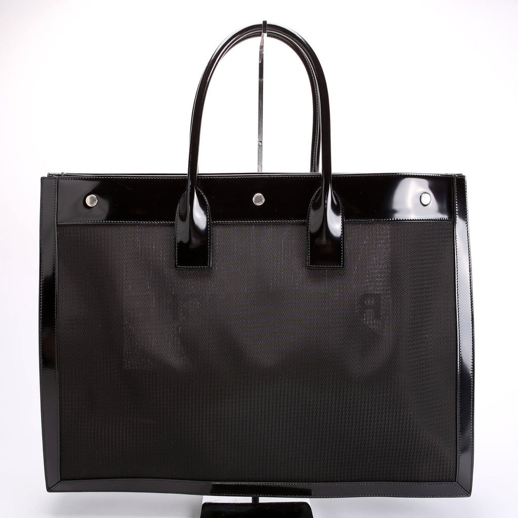 SAINT LAURENT Rive Gauche Mesh Patent 742681 Black