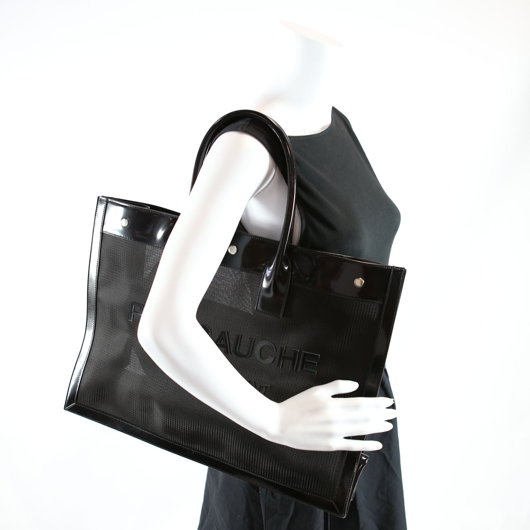 SAINT LAURENT Rive Gauche Mesh Patent 742681 Black