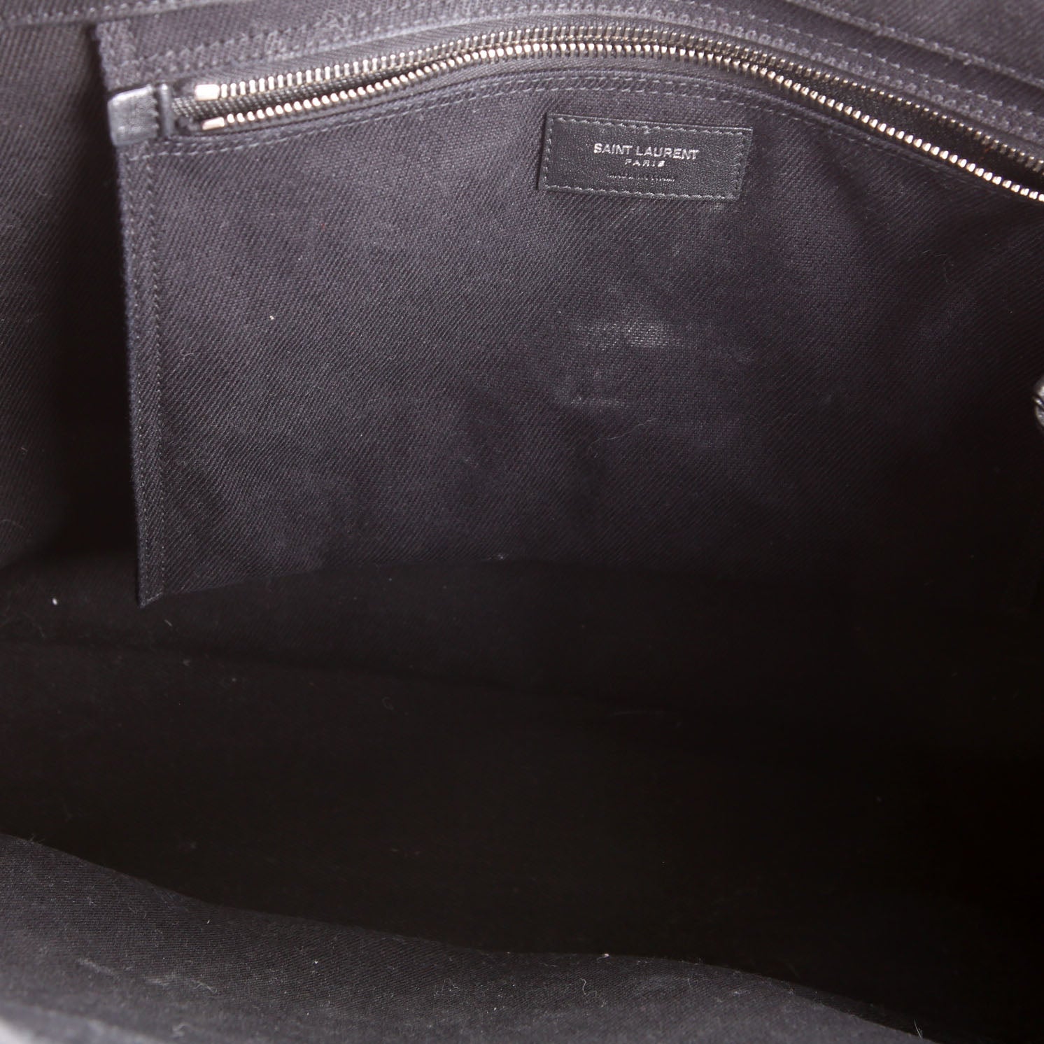 SAINT LAURENT Rive Gauche Canvas Tote Bag 499290 Black