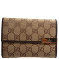 256935 GG Canvas Tri-Fold Compact Wallet