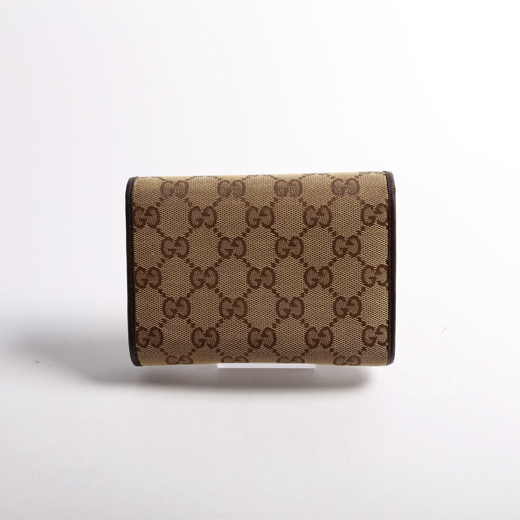 256935 GG Canvas Tri-Fold Compact Wallet