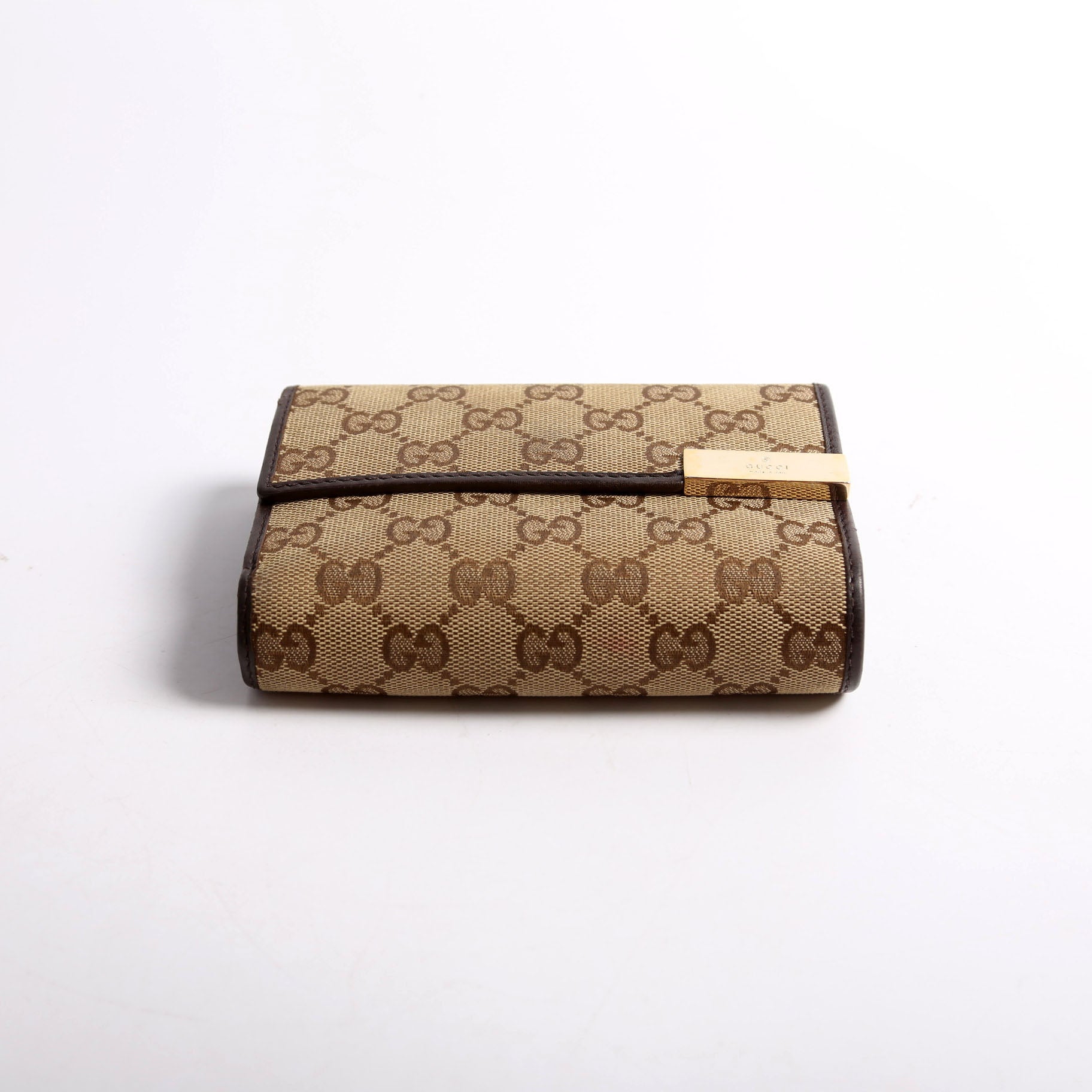 256935 GG Canvas Tri-Fold Compact Wallet