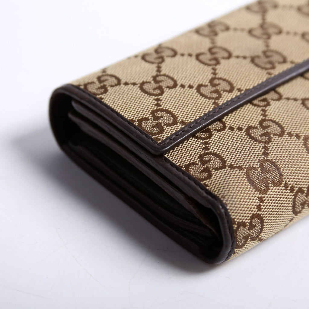 256935 GG Canvas Tri-Fold Compact Wallet