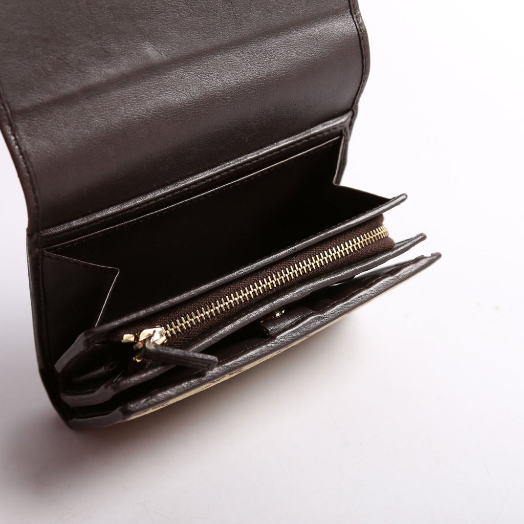 256935 GG Canvas Tri-Fold Compact Wallet