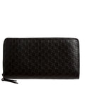 449391 Micro Guccissima Zip Around Wallet Black
