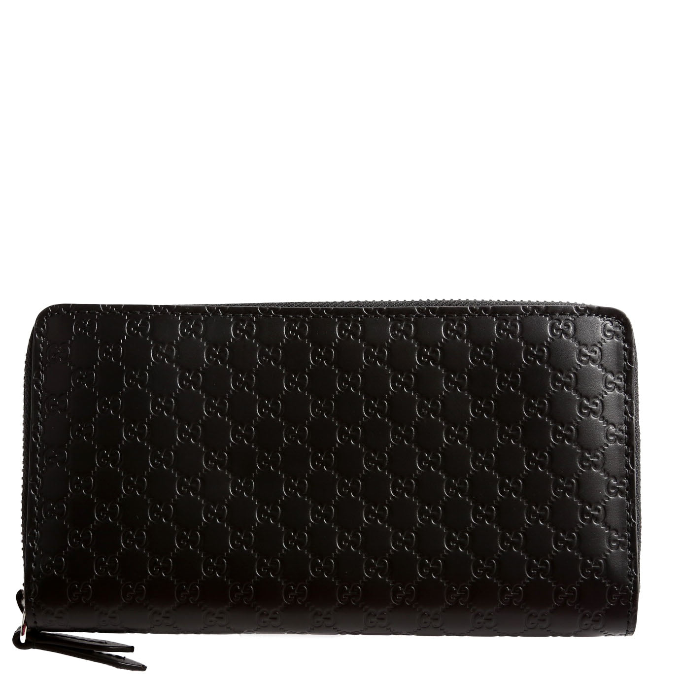 449391 Micro Guccissima Zip Around Wallet Black