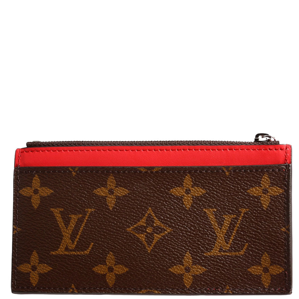 Coin Card Holder Taiga Monogram Red