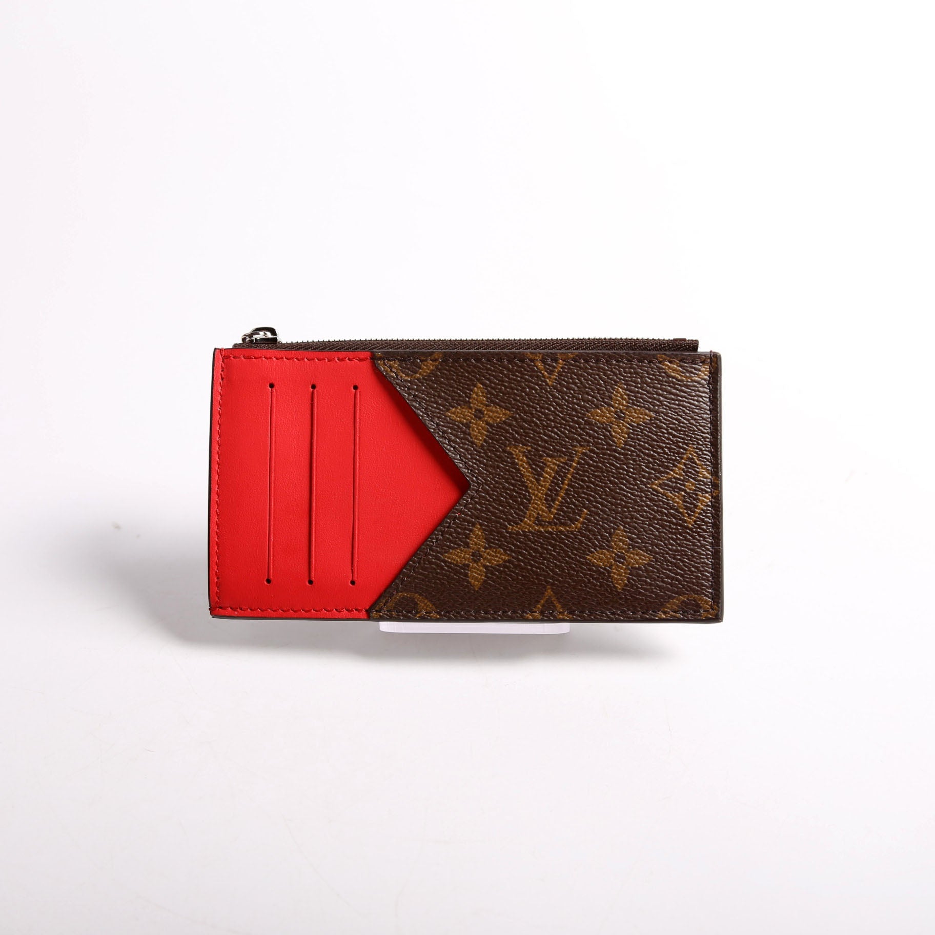 Coin Card Holder Taiga Monogram Red