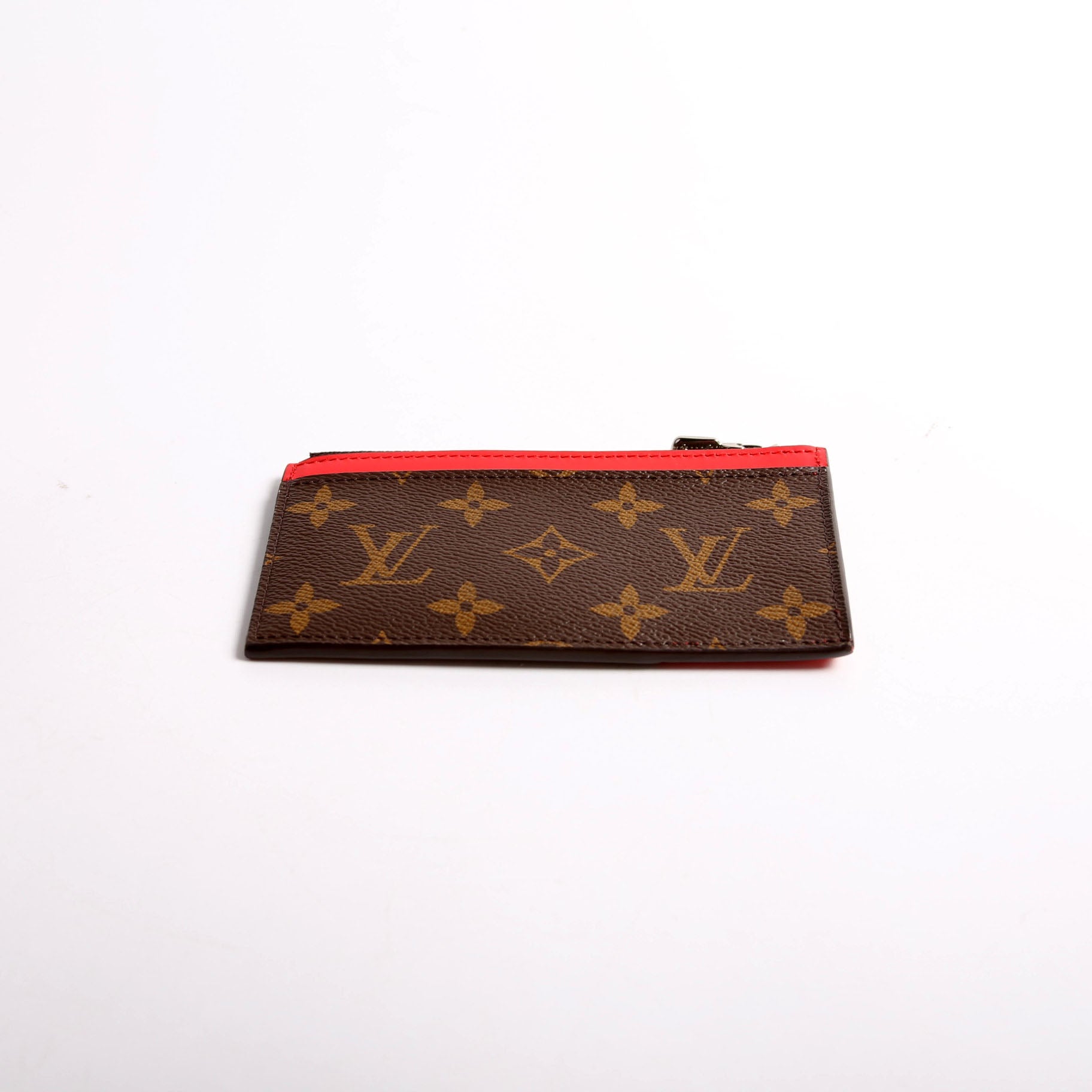 Coin Card Holder Taiga Monogram Red