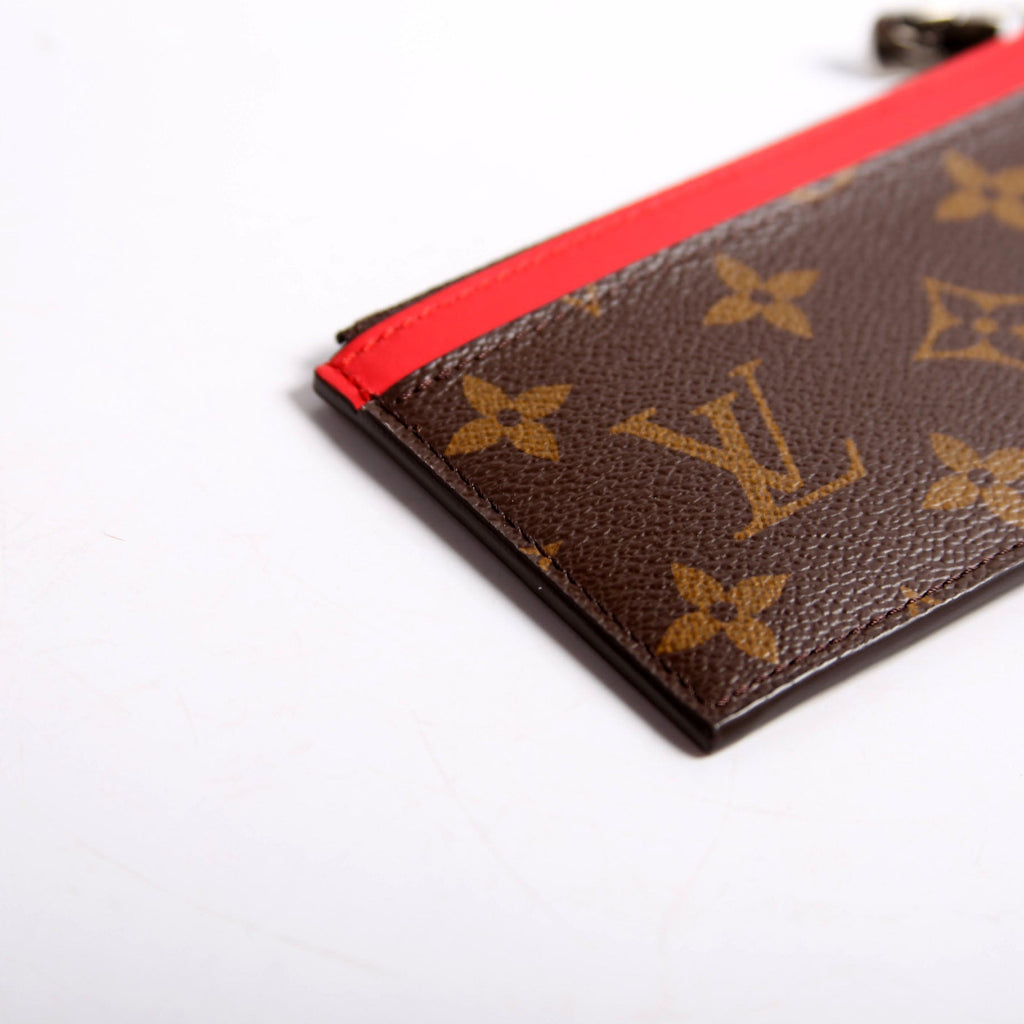 Coin Card Holder Taiga Monogram Red