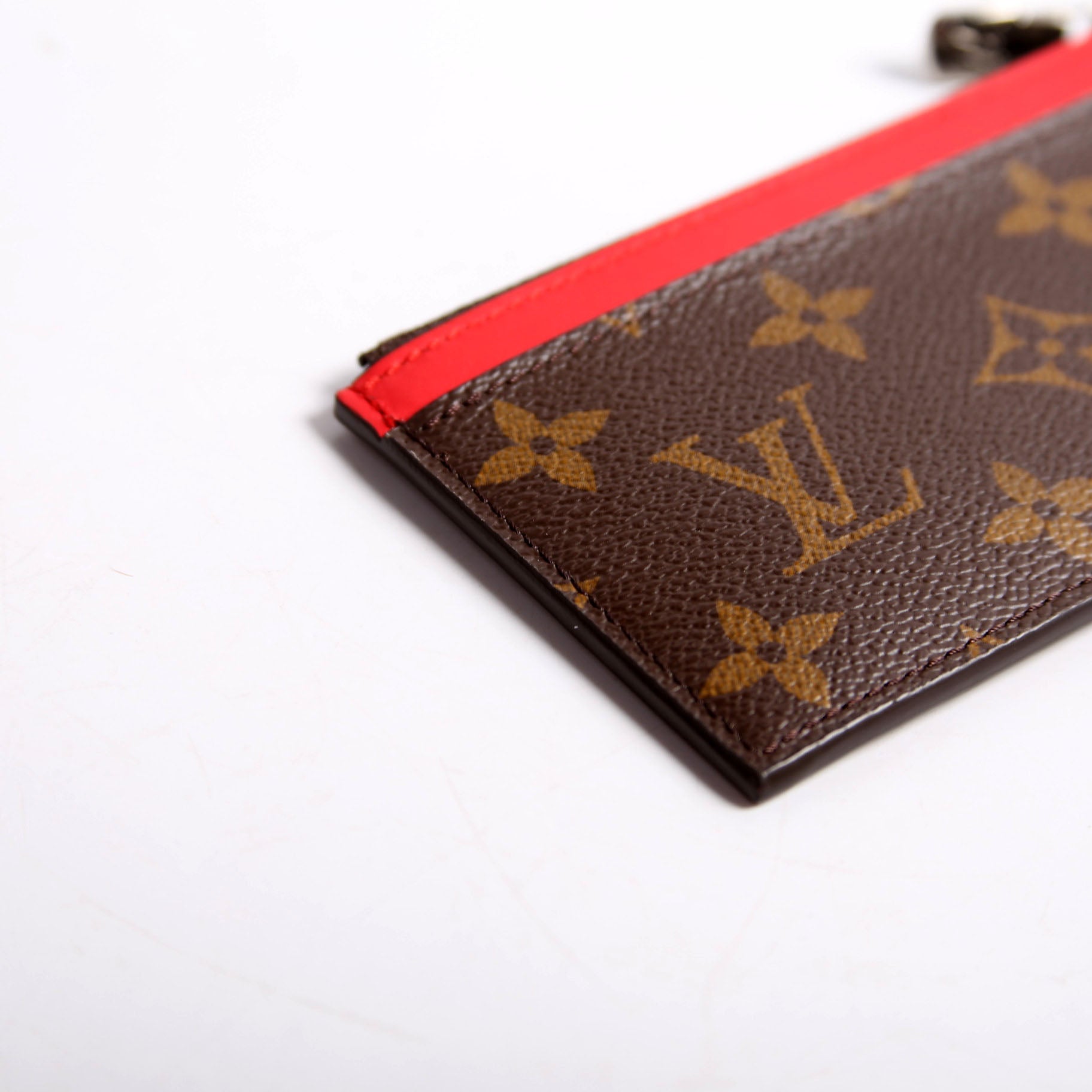 Coin Card Holder Taiga Monogram Red