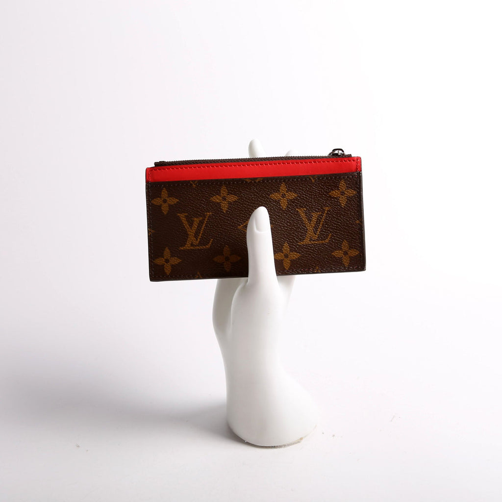 Coin Card Holder Taiga Monogram Red