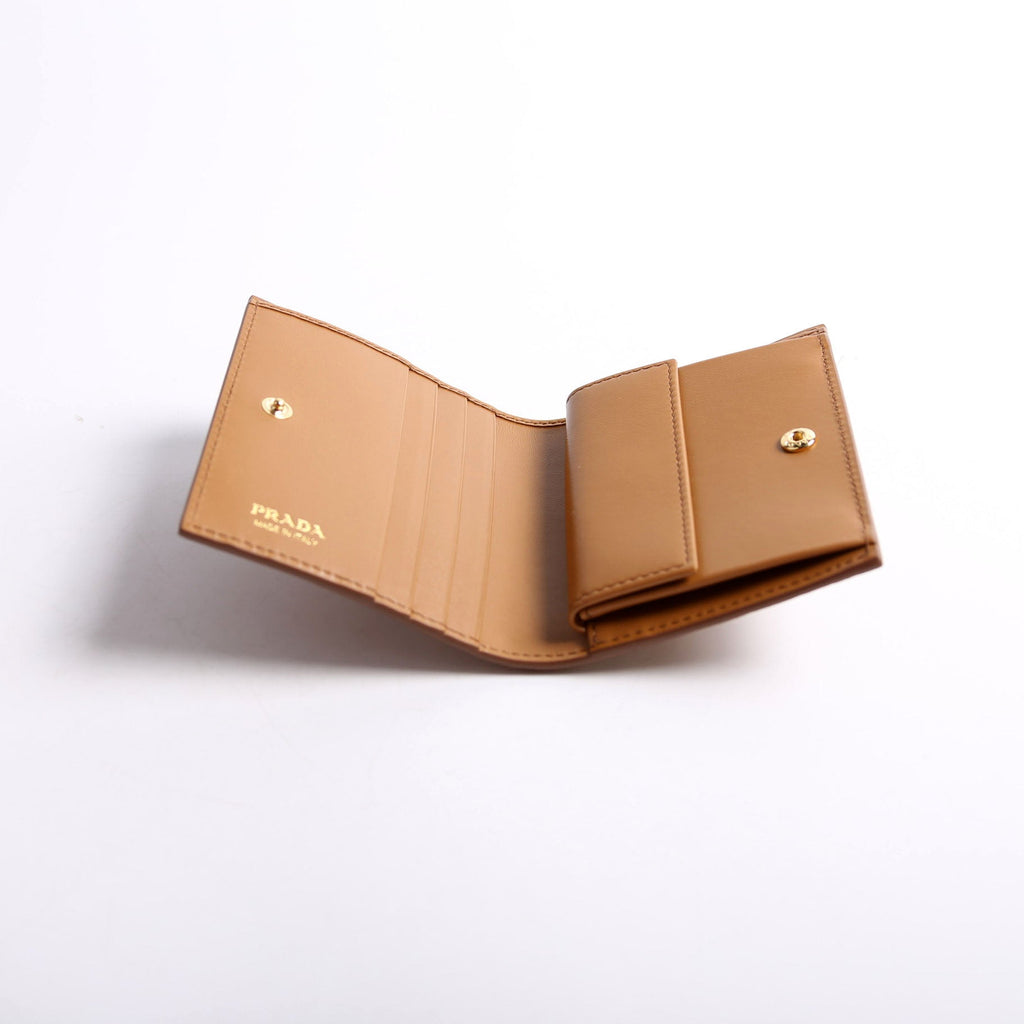 1MV204 Small Leather Wallet Brown