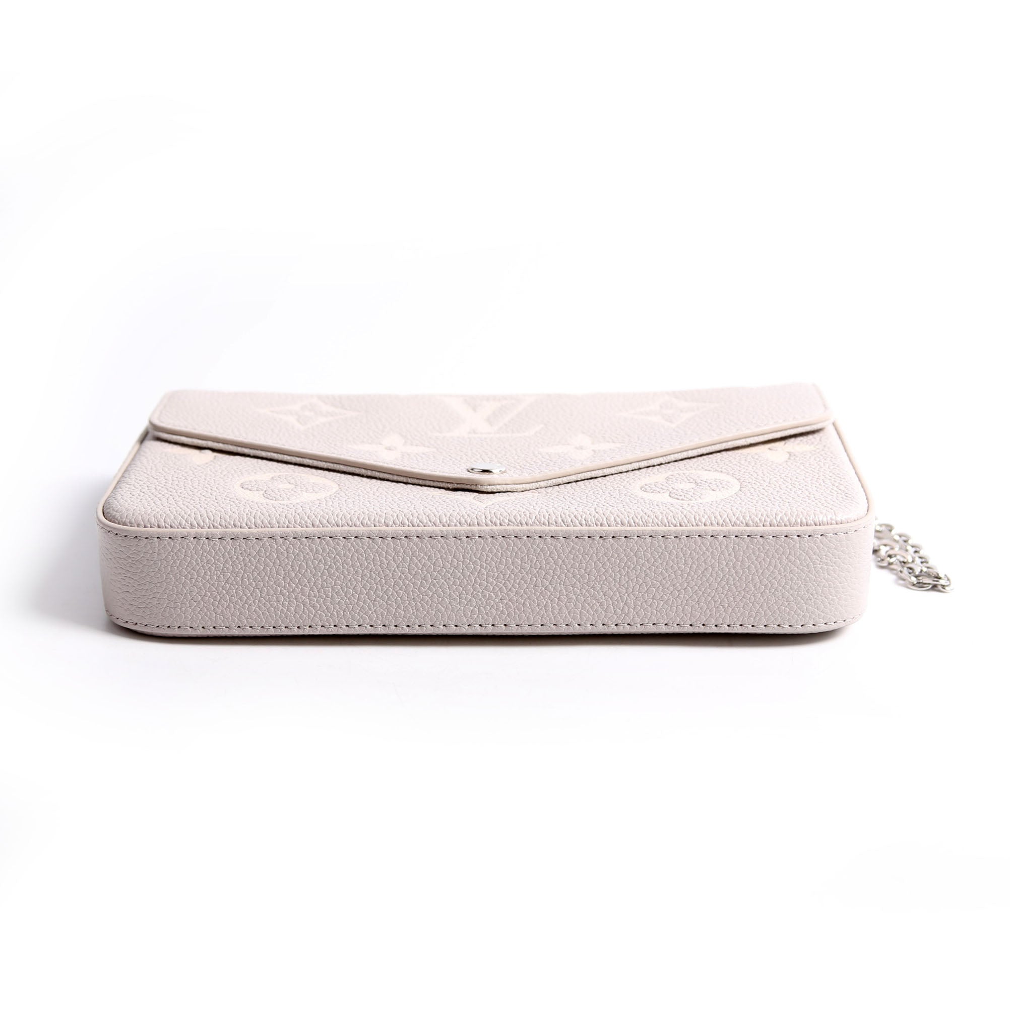 Pochette Felicie Bicolor Empreinte Grey/Beige