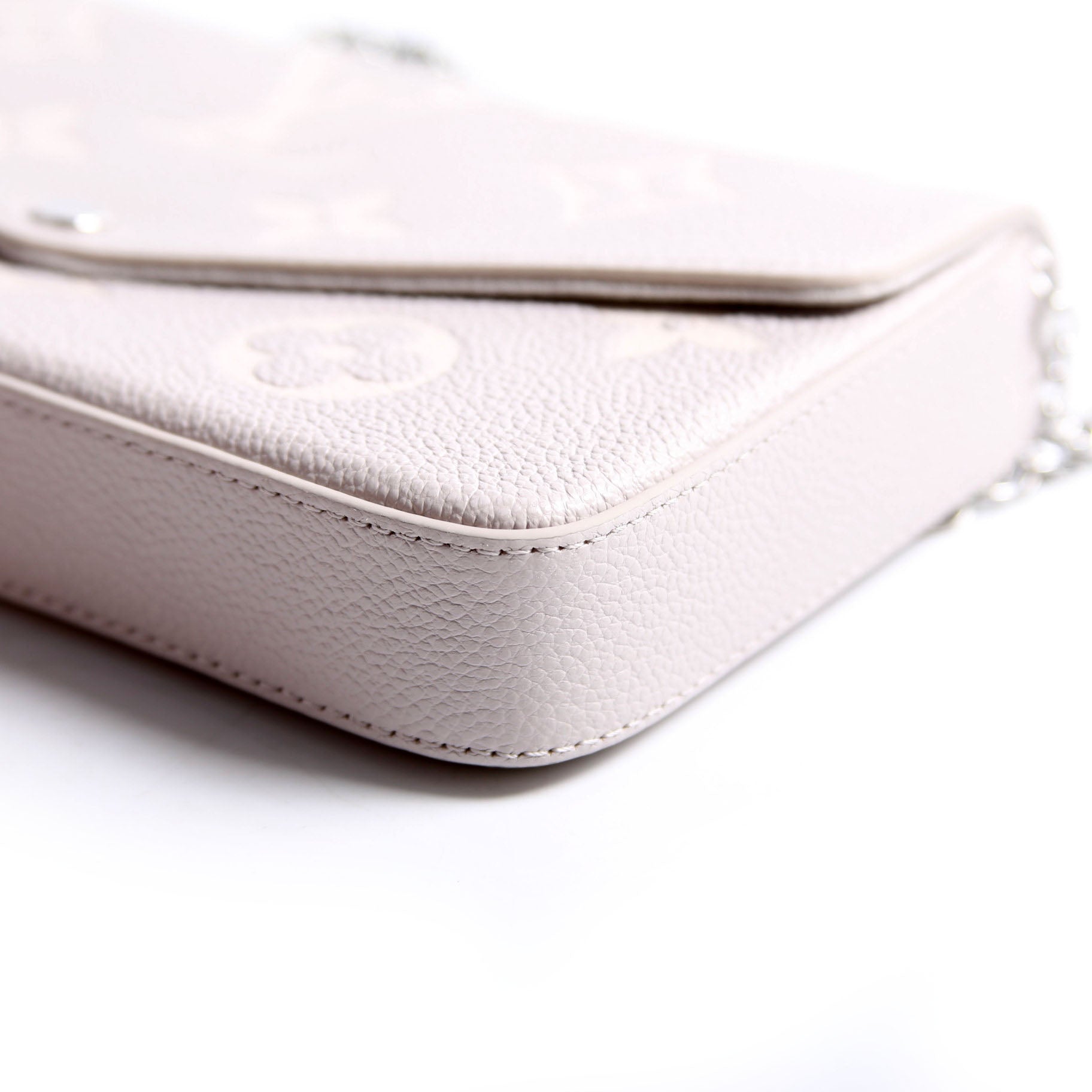 Pochette Felicie Bicolor Empreinte Grey/Beige