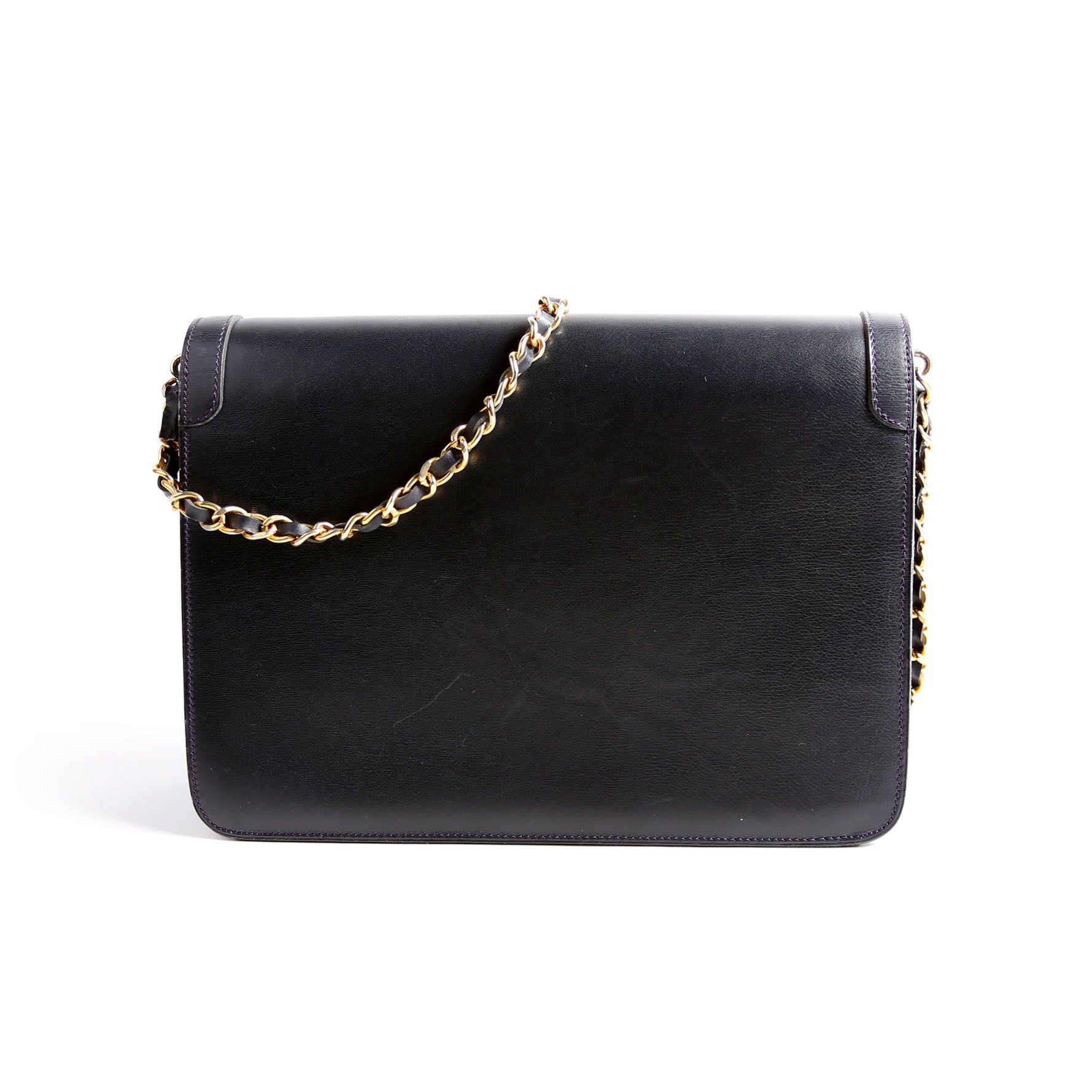 Coco Mark Flap Calfskin Vintage Navy