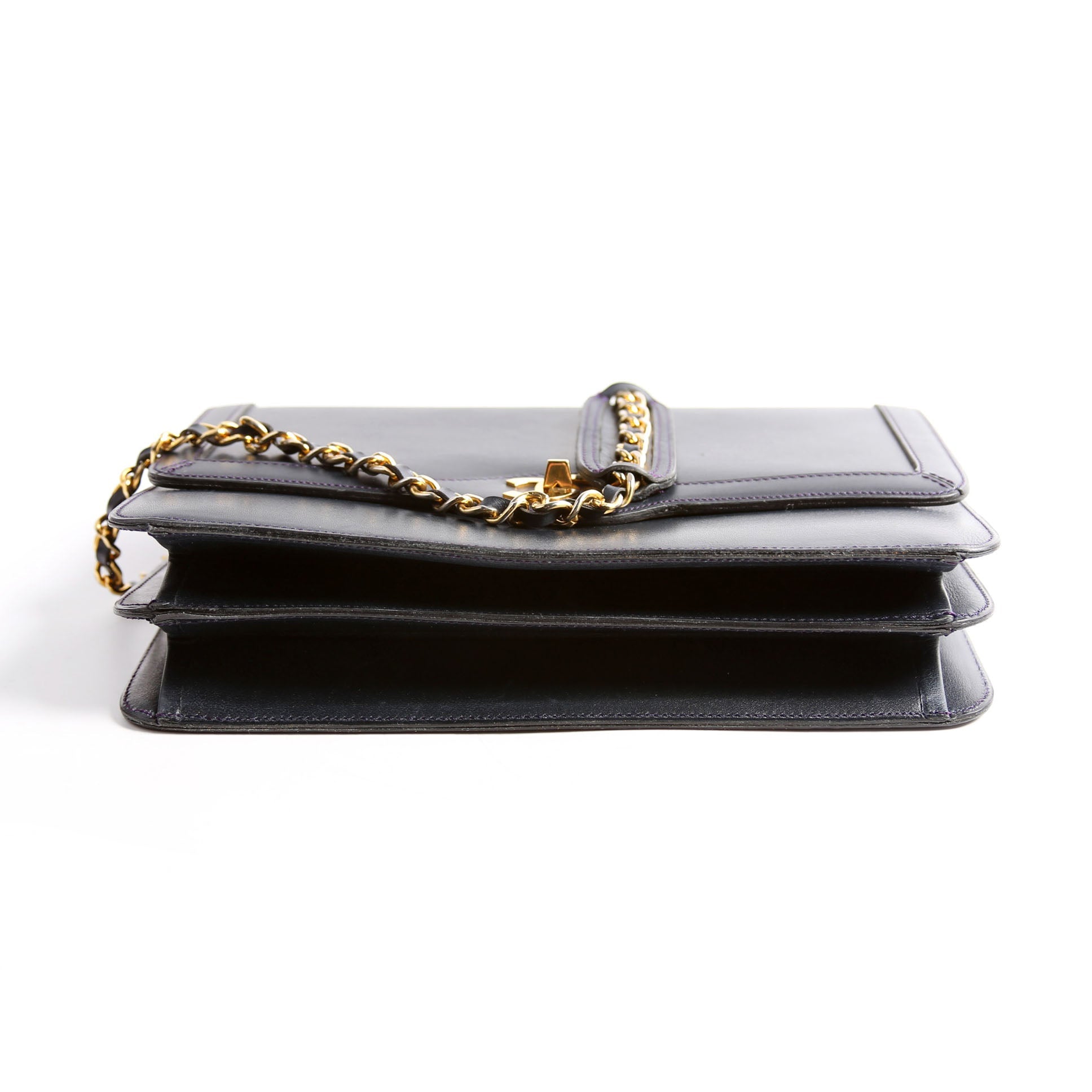 Coco Mark Flap Calfskin Vintage Navy