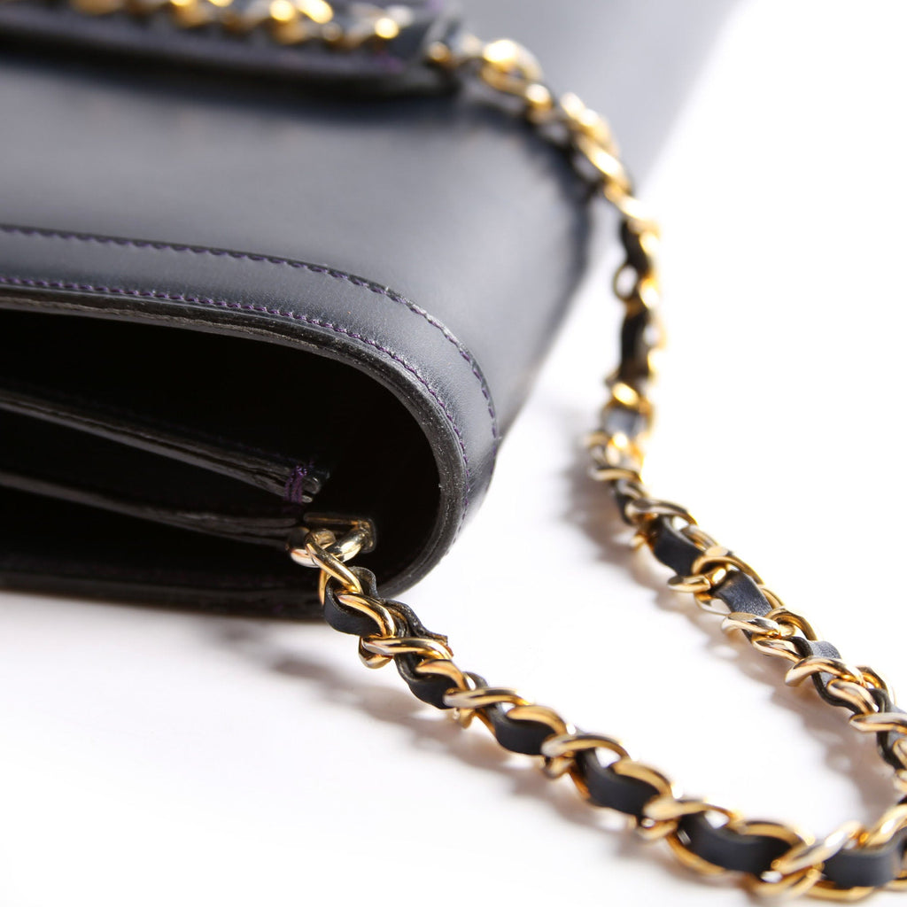 Coco Mark Flap Calfskin Vintage Navy