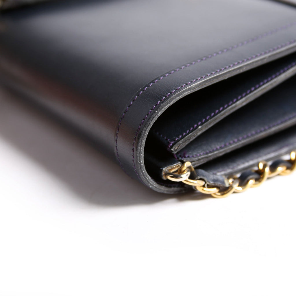 Coco Mark Flap Calfskin Vintage Navy