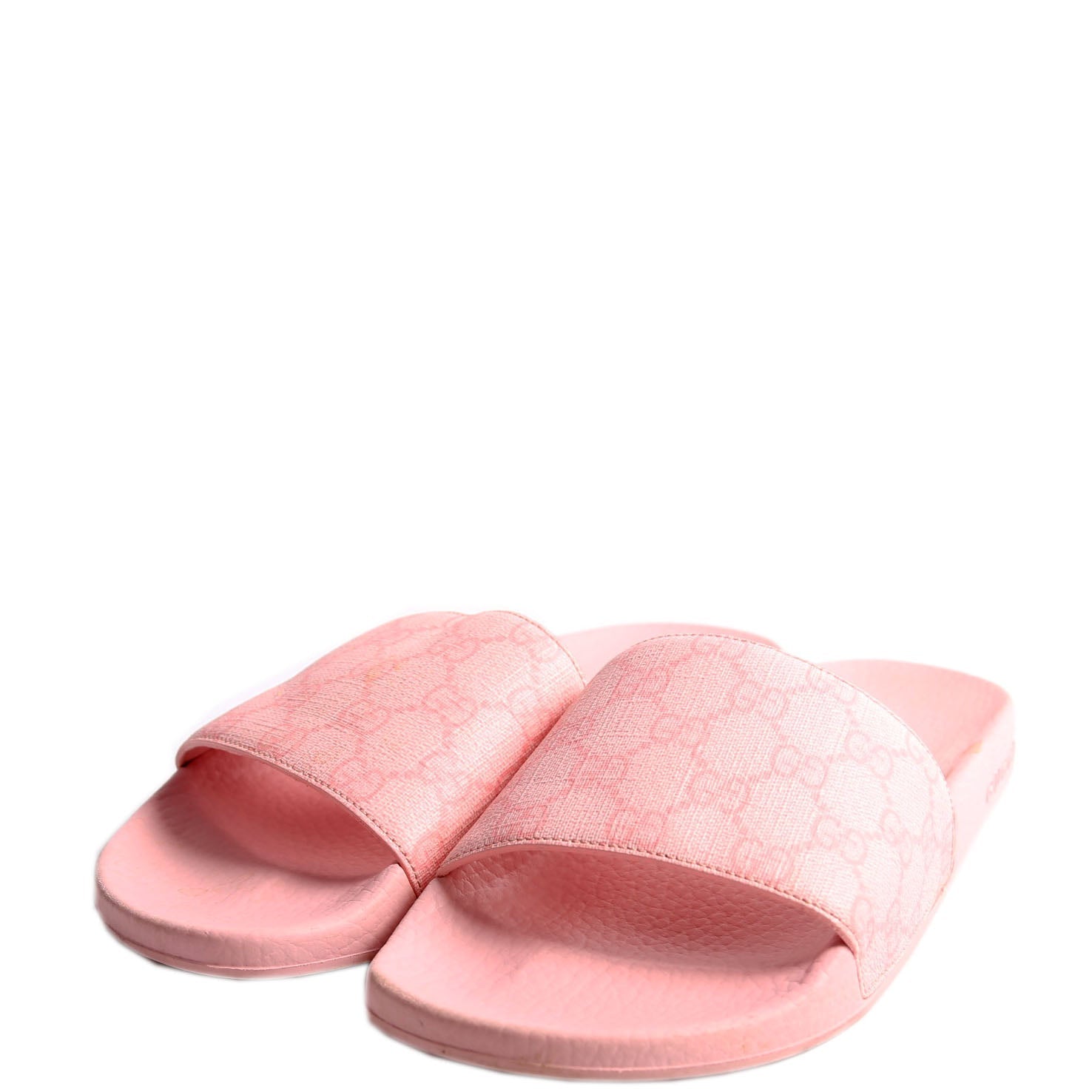 GG Canvas Rubber Slides Size 38 Pink