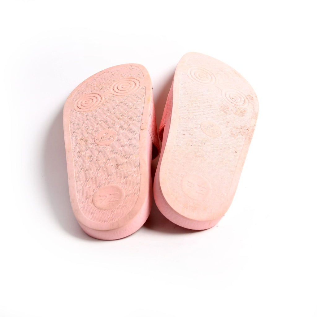 GG Canvas Rubber Slides Size 38 Pink