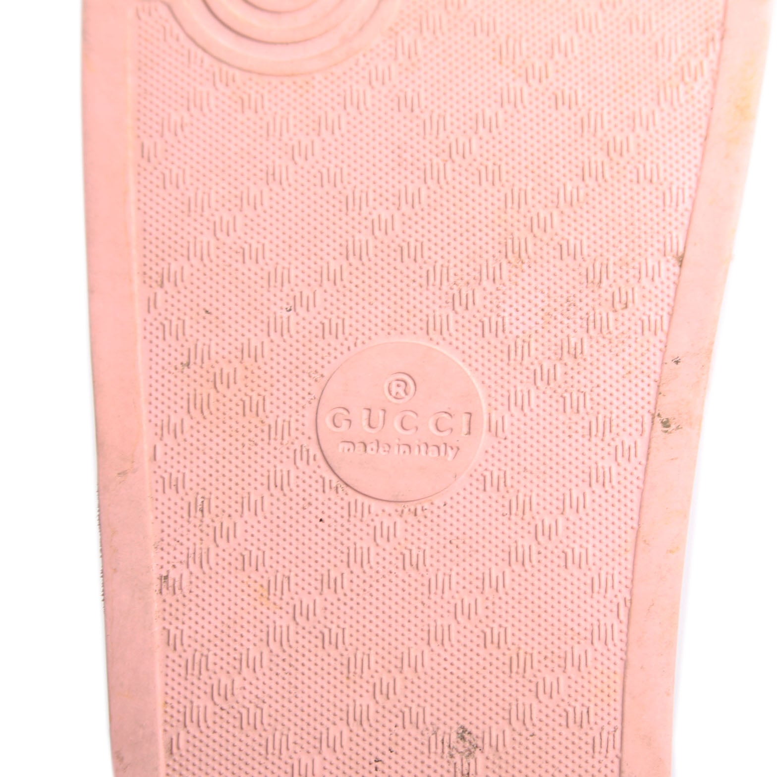 GG Canvas Rubber Slides Size 38 Pink