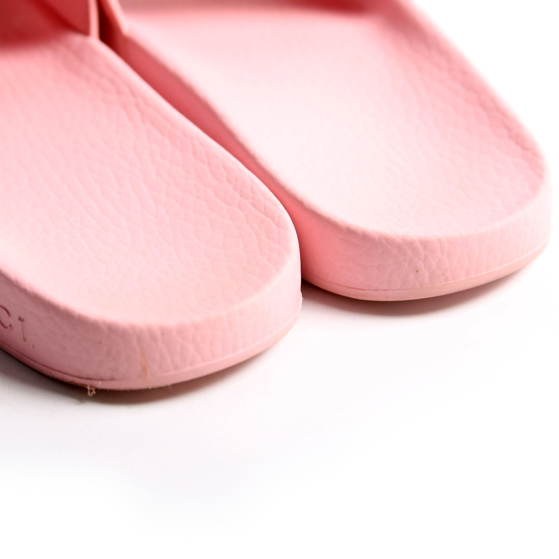 GG Canvas Rubber Slides Size 38 Pink
