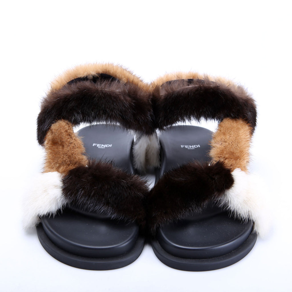 Fendi Feel Mink Sandals Size 37