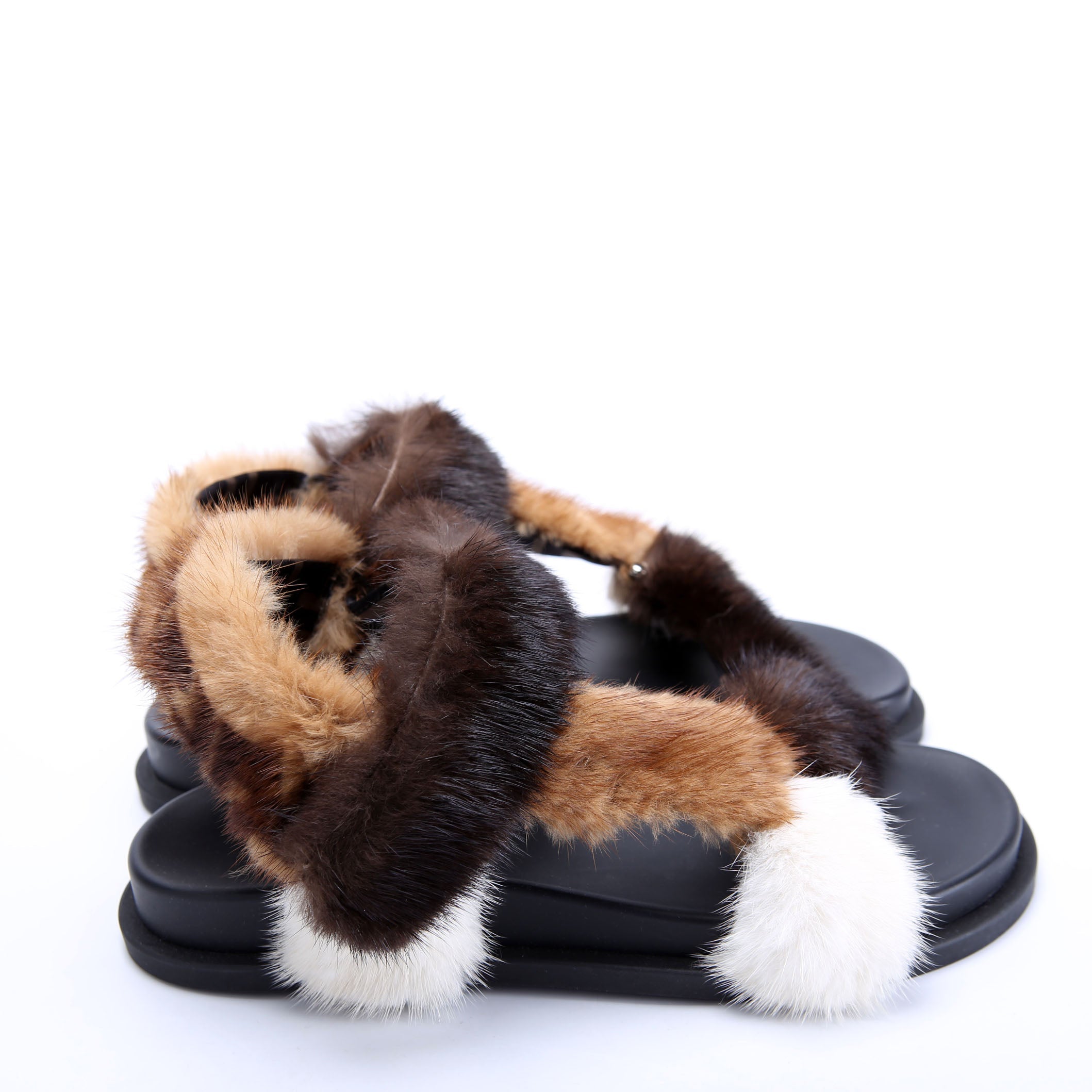 Fendi Feel Mink Sandals Size 37