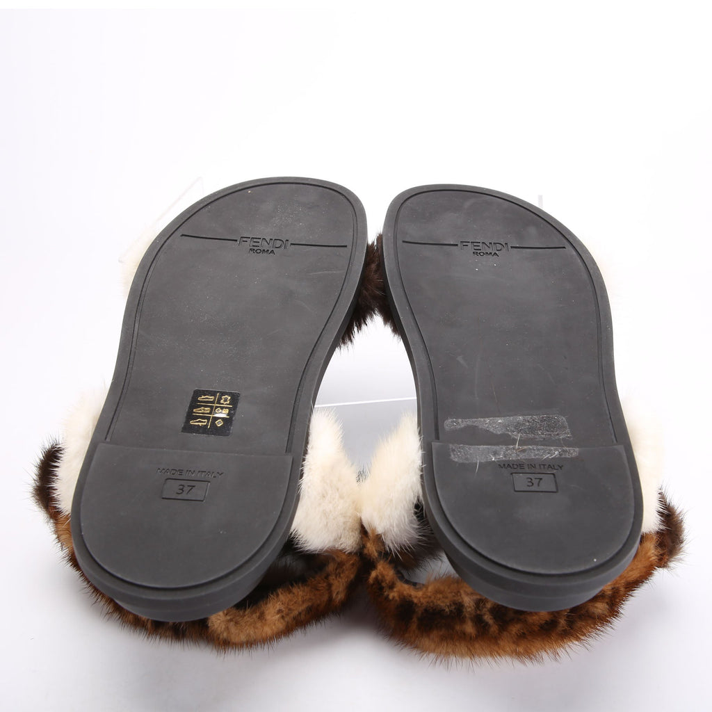 Fendi Feel Mink Sandals Size 37