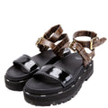 Platform Buckle Sandals Neoprene/Canvas Size 37.5