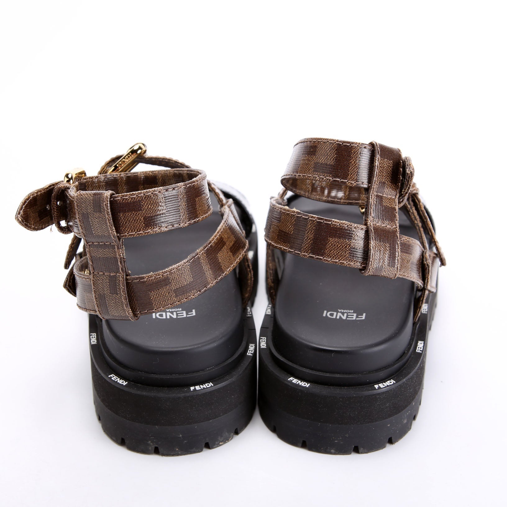 Platform Buckle Sandals Neoprene/Canvas Size 37.5
