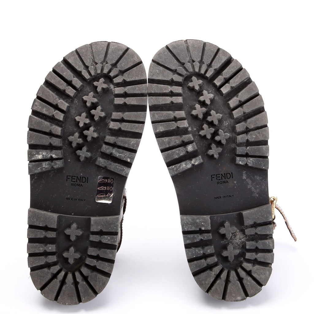 Platform Buckle Sandals Neoprene/Canvas Size 37.5