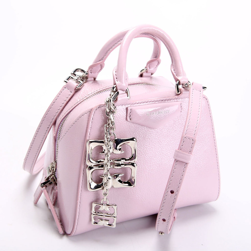 Antigona Nano Cube Patent Crossbody Lavender