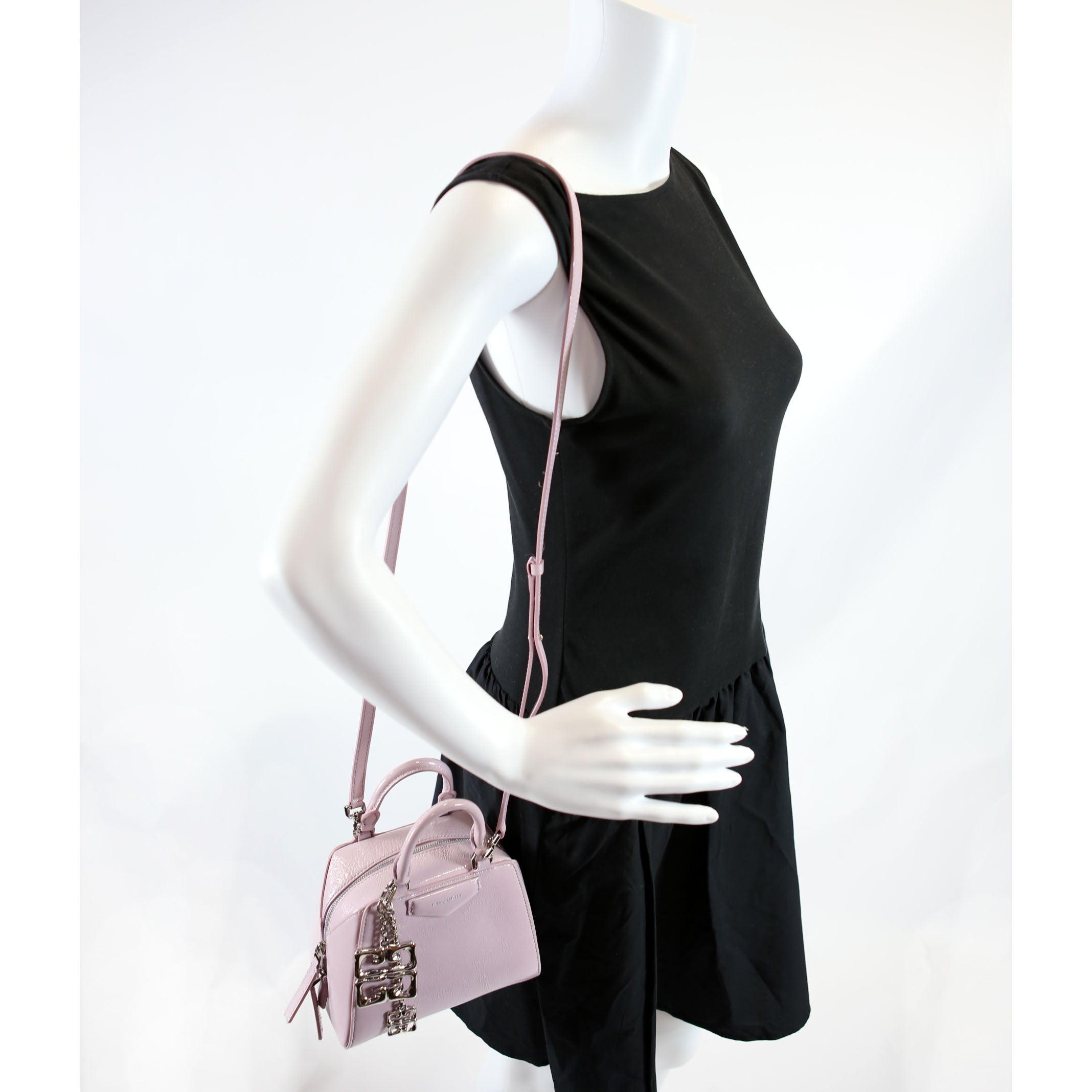 Antigona Nano Cube Patent Crossbody Lavender